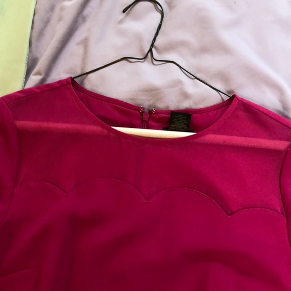 Ann Taylor size 2 fusha dress. Fits at knee and is a-lined. - Picture 1 of 3